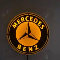 Cam Önü Tabela  Sarı Mercedes