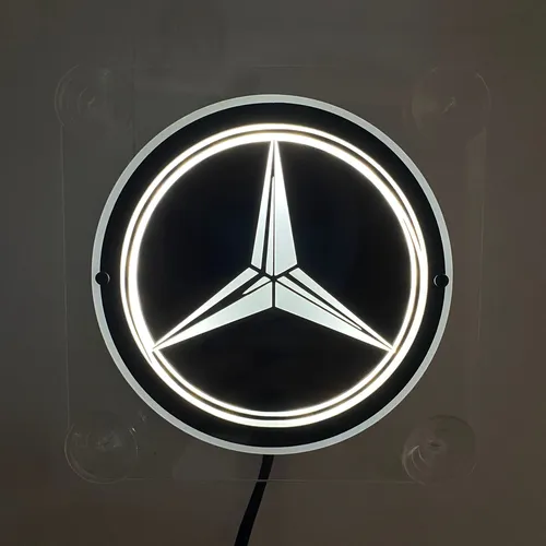 Cam Önü Tabela Beyaz Mercedes Logo
