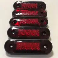 4 Led Siyah Taban Parmak Lamba Kırmızı
