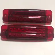 18 Led Çift Sıra Parmak Lamba Kırmızı
