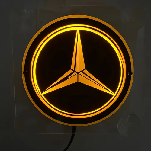 Cam Önü Tabela Sarı Mercedes Logo